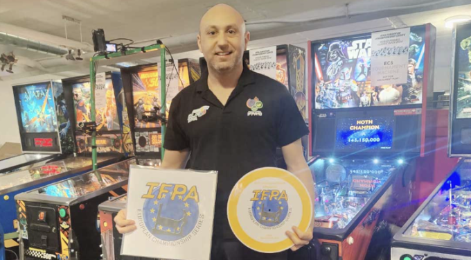 Flipper sportivo, a Daniele Acciari il Pinball European Circuit Final 2024